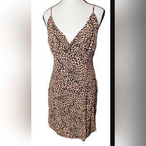 Leopard Print Spaghetti Strap Dress